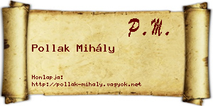 Pollak Mihály névjegykártya